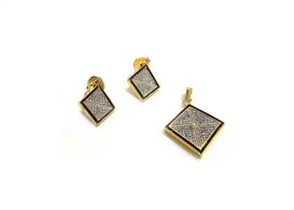 Gold Plated | CZ Studded Pendant Sets